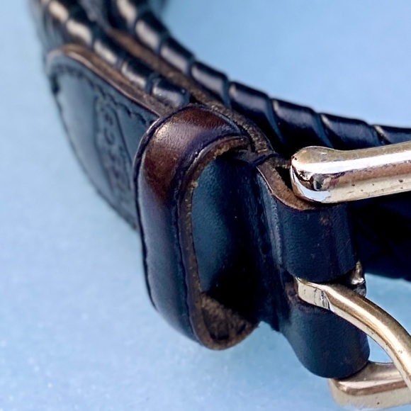 Fossil Men's Black Braided Leather Belt  Size 36 - Picture 12 of 12